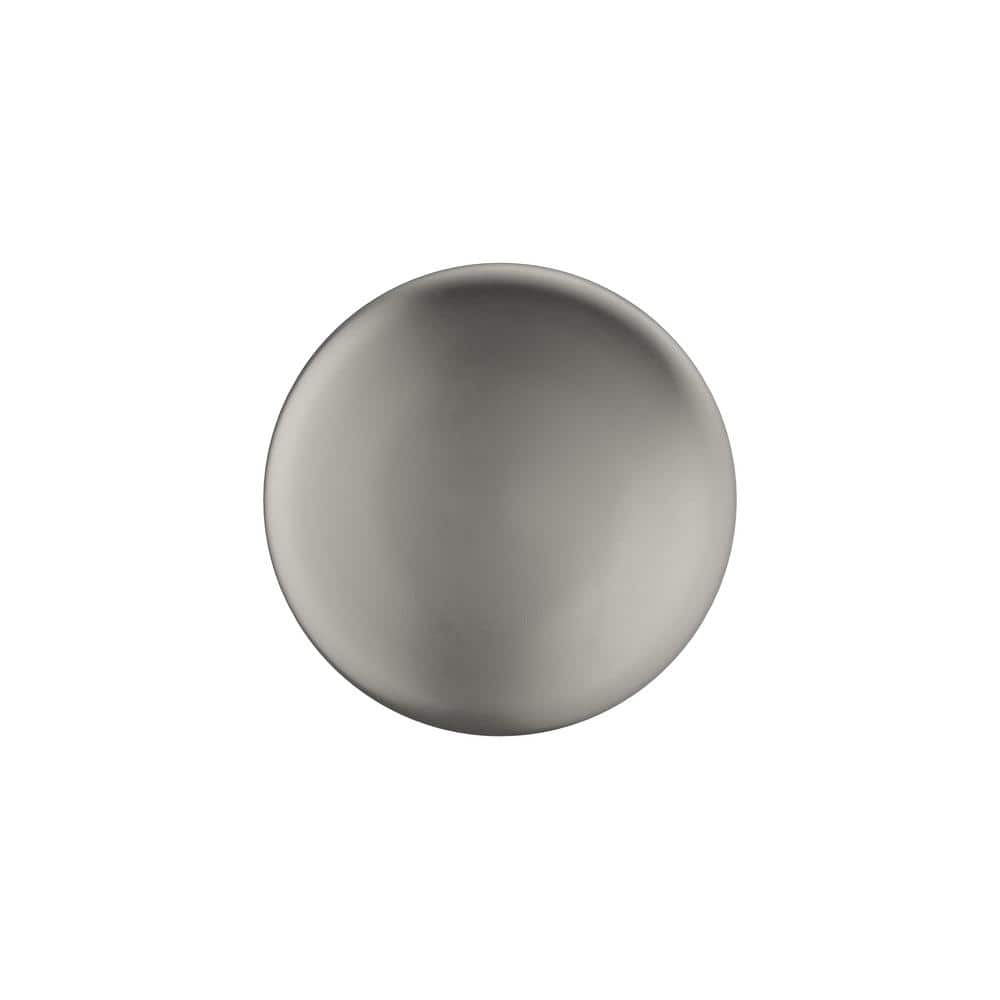Satin Nickel Round Cabinet Knob with Mounting Hardware