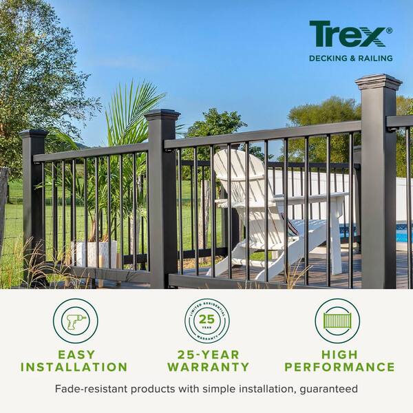 Trex 4-in x 4-in Deck Lighting Charcoal Black Wired LED Composite Deck Post Cap