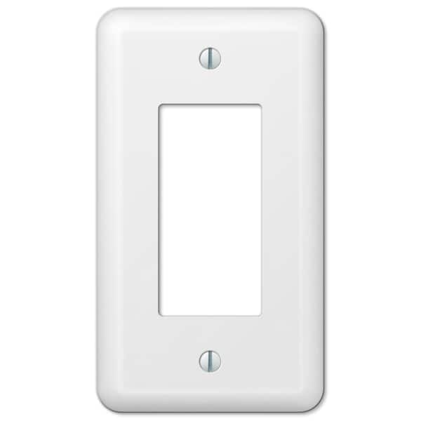 Declan 1-Gang White Decorator/Rocker Stamped Steel Wall Plate
