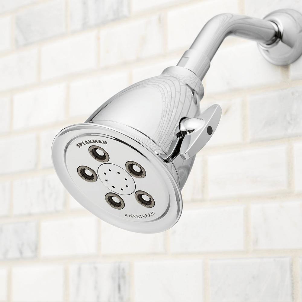 Polished Chrome Multi-Function Wall Mounted Shower Head