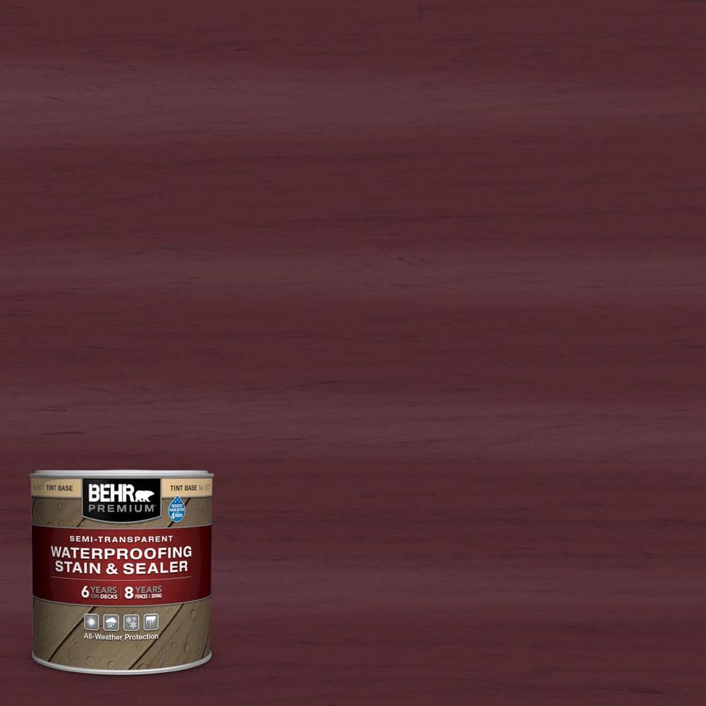 8 oz. #ST-106 Bordeaux Semi-Transparent Waterproofing Exterior Wood Stain a