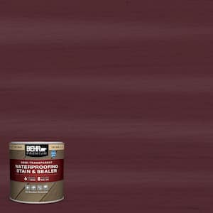 8 oz. #ST-106 Bordeaux Semi-Transparent Waterproofing Exterior Wood Stain and Sealer Sample
