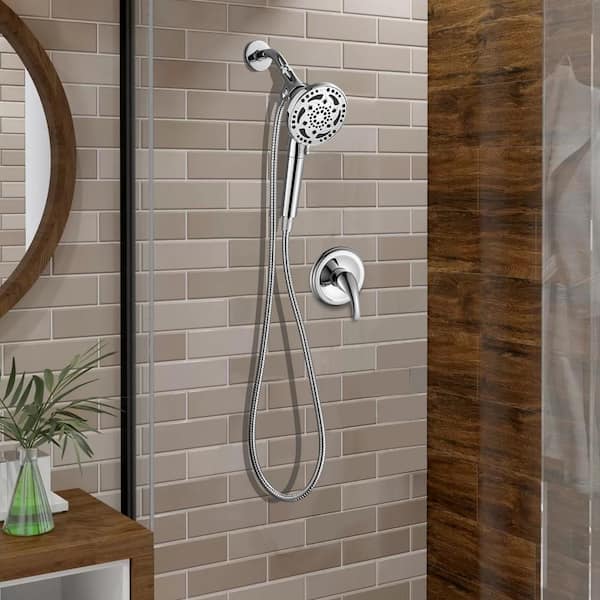 Filter Single-Handle 7-Spray Patterns Shower Faucet 1.8 GPM with Adjustable Stream in Chrome (Valve Included)