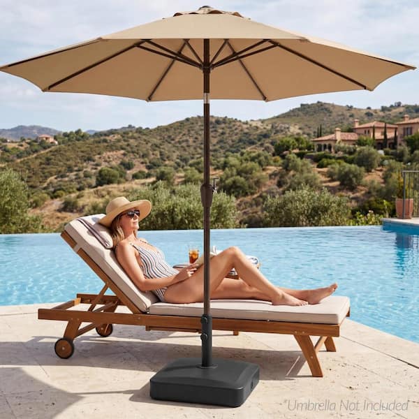 base pole for patio umbrella Stand Tube Outdoor and the smooth interior surface prevents pole abrasion over time Fillable Patio Umbrella Base with