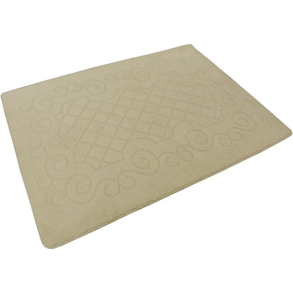 Unbranded Ivory Trellis 5 ft. x 7 ft. Scroll Area Rug