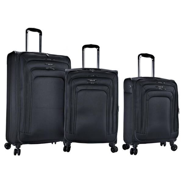 Travelers Club Elara 3-Piece Expandable Softside Vertical Rolling Luggage Set with 4 Dual-Blade Spinner Wheels