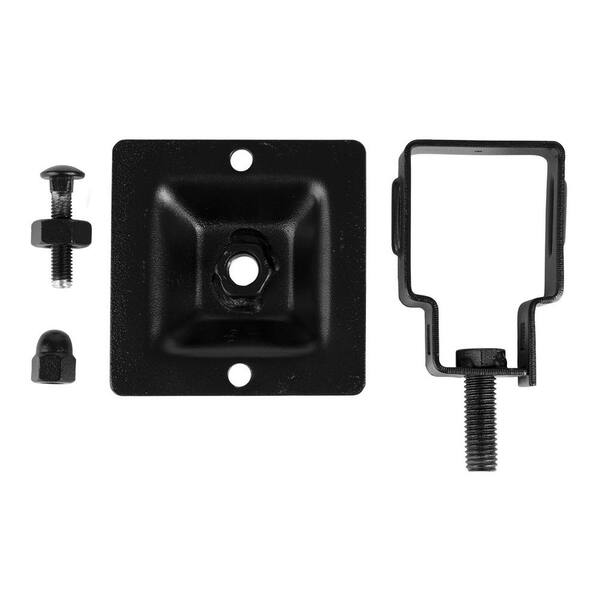 NUVO IRON Legacy Collection Powder Coated Black Galvanized Steel Post to Wall Brackets