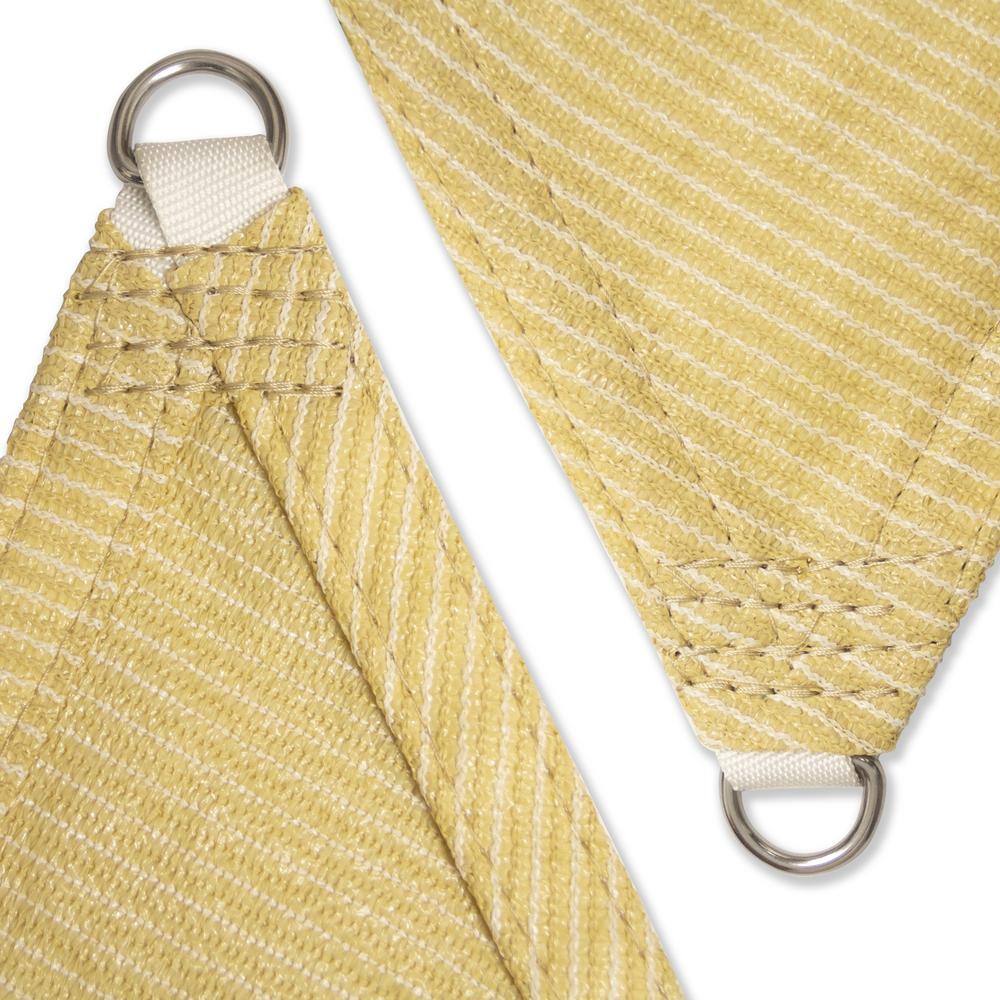 Beige 10x20 HDPE Rectangle Sun Shade Sail Canopy