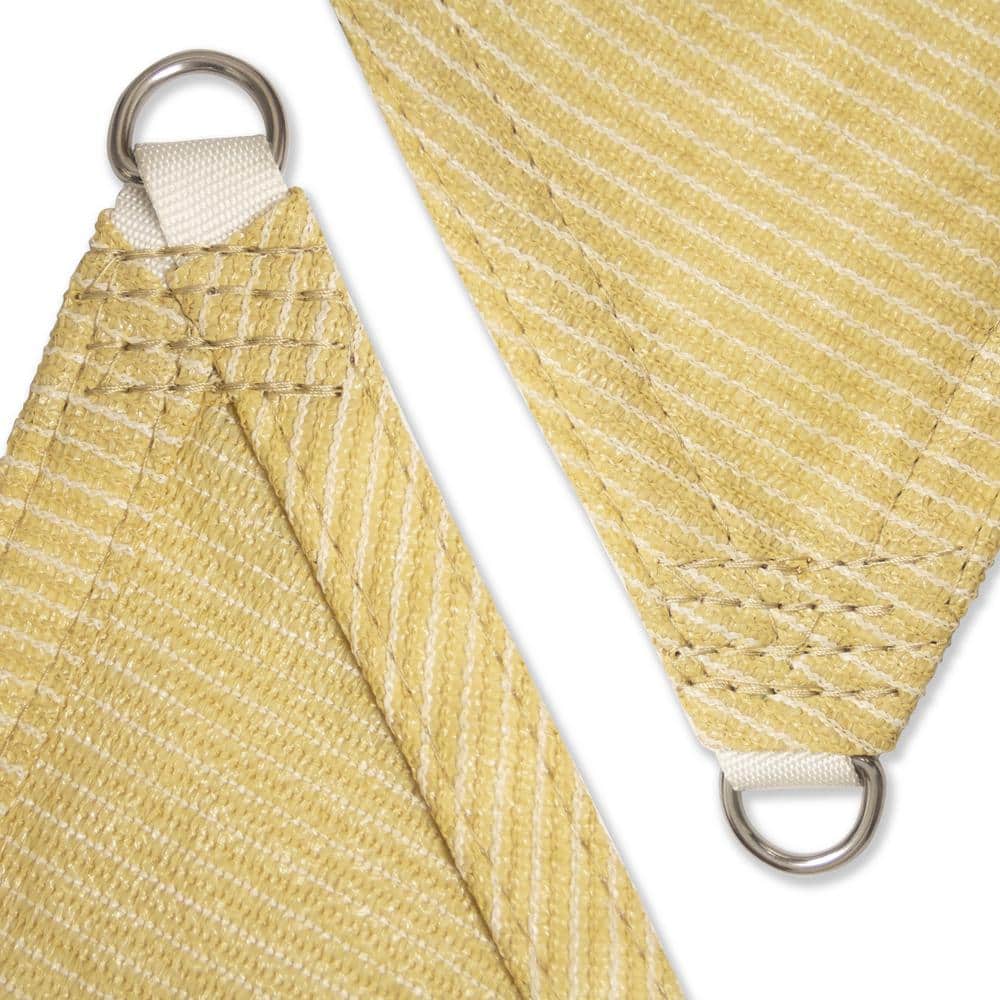 Beige 16' x 16' HDPE Patio Sun Shade Sail Canopy