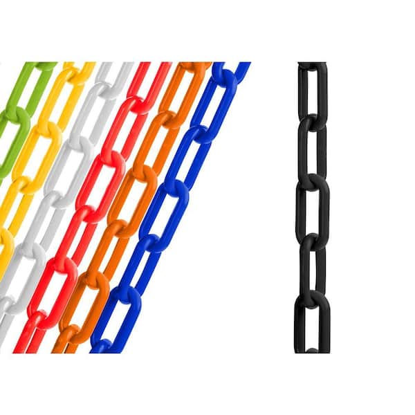 US Weight 2 in. x 100 ft. Black Plastic Chain Featuring SunShield UV Protection