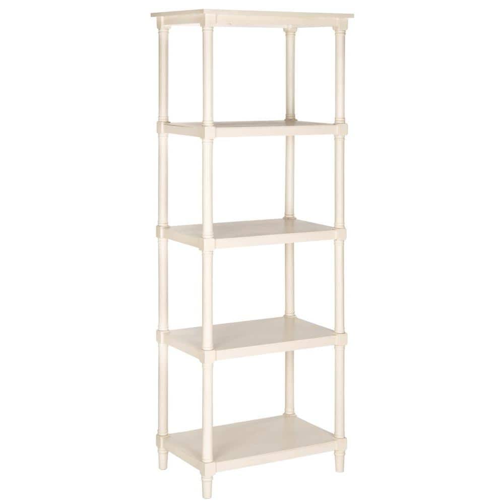 Transitional White Pine 5-Tier Spindle Bookcase