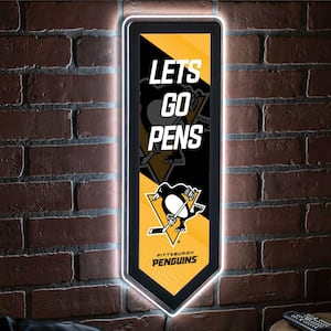 Pittsburgh Penguins Pennant 9 in. x 23 in. Plug-in LED Lighted Sign