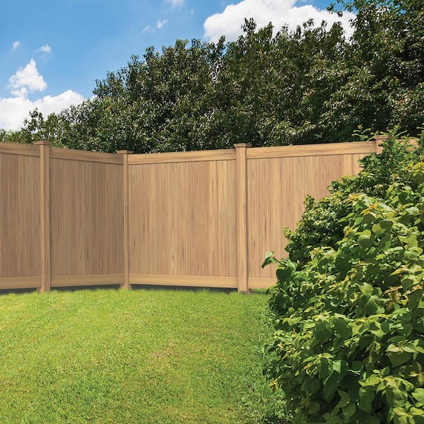 5 in. x 5 in. x 8-1/2 ft. Cypress Vinyl Fence Corner Post