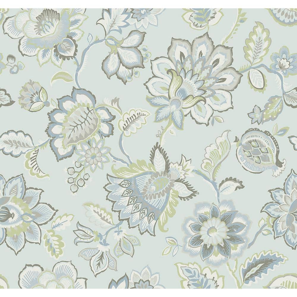 Corona Light Blue Jacobean Strippable Wallpaper (Covers 60.8 sq. ft.) price history on PriceWatchPro