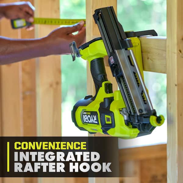 RYOBI ONE+ HP Brushless Cordless 21° Framing Nailer Kit with 4.0 Ah HIGH PERFORMANCE Battery and Charger