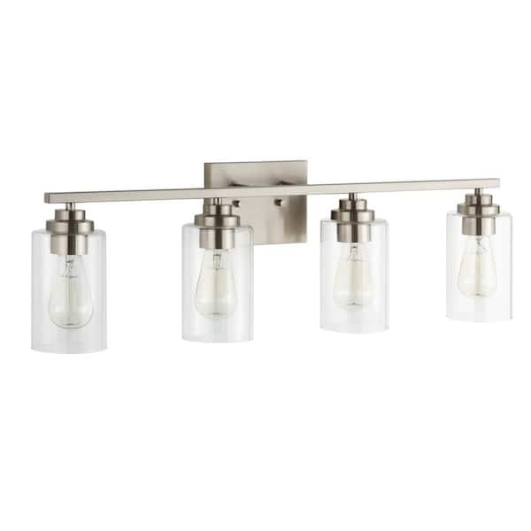 50" Vanity Light - Satin Nickel, Wall And Vanity Lighting, Light Fixtures