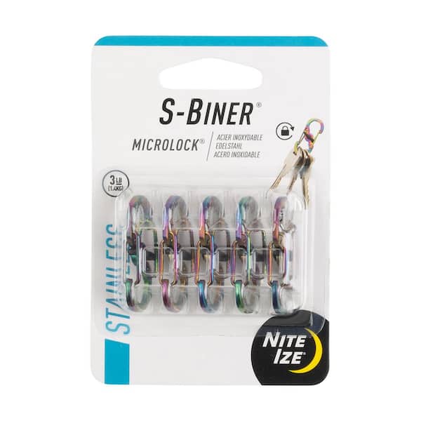 Nite Ize S-Biner MicroLock Stainless Spectrum (5-Pack)