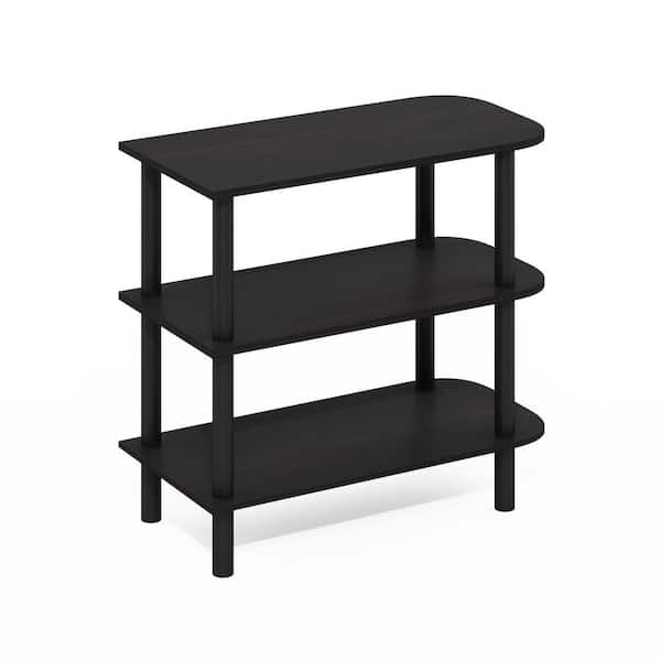 Turn-N-Tube 21.85 in. H 12-Pair Dark Espresso/Black Wood Shoe Rack