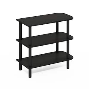 Turn-N-Tube 21.85 in. H 12-Pair Espresso/Black Wood Shoe Rack