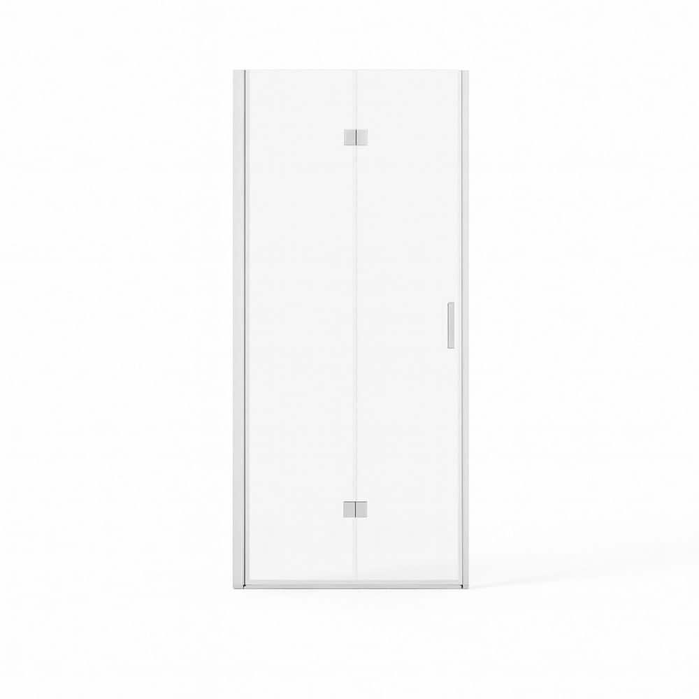 36 in. W x 72 in. H Bifold Frameless Shower Door 1/4 inch Tempered Clear Glass in Chrome, Reversible Installation price history on PriceWatchPro