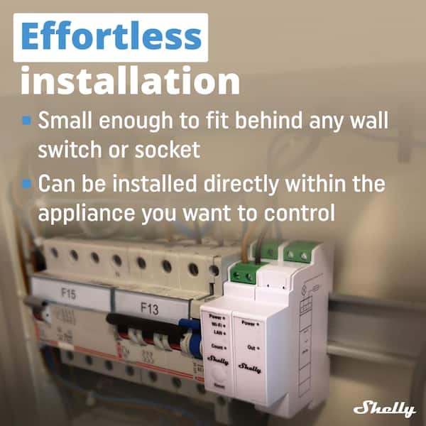 Shelly Pro 3EM Switch Add-On, Add-On For Shelly Pro 3EM, Dry