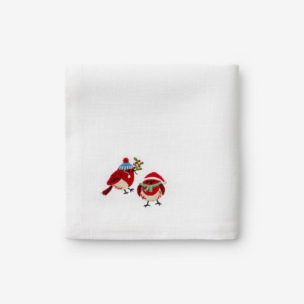 Company Cotton Embroidered Novelty 19 in. W x 19 in. H Multi Cotton Napkins Set of 4