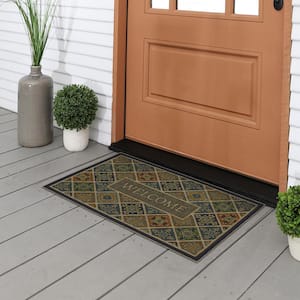 Multi-Colored Tile Garden Welcome Impressions 24 in. x 36 in. Outdoor Door Mat