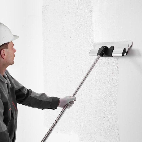 Drywall Skimming Blade Set, 7/10/14/16/24 in. Skimming Blades +34 in. -81.6 in. Extension Handle Pole, Skim Coat Tools