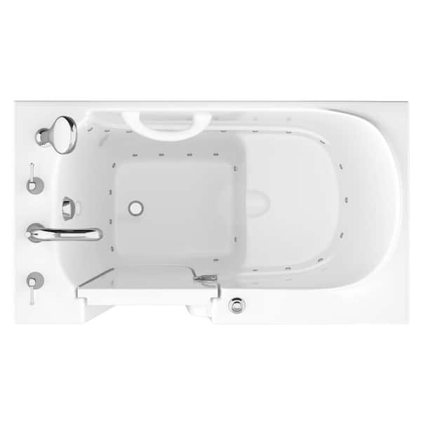 HD Series 26 in. x 46 in. Left Drain Quick Fill Walk-In Air Tub in White