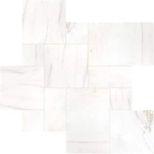 Cosmic White Sandblast Marble 10 Piece Paver Tile Kit (10 Kits/160 Sq. ft./Pallet)