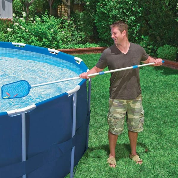 10 ft. x 10 ft. Round 30 in. Deep Metal Frame Swimming Pool with Filter and Maintenance Kit