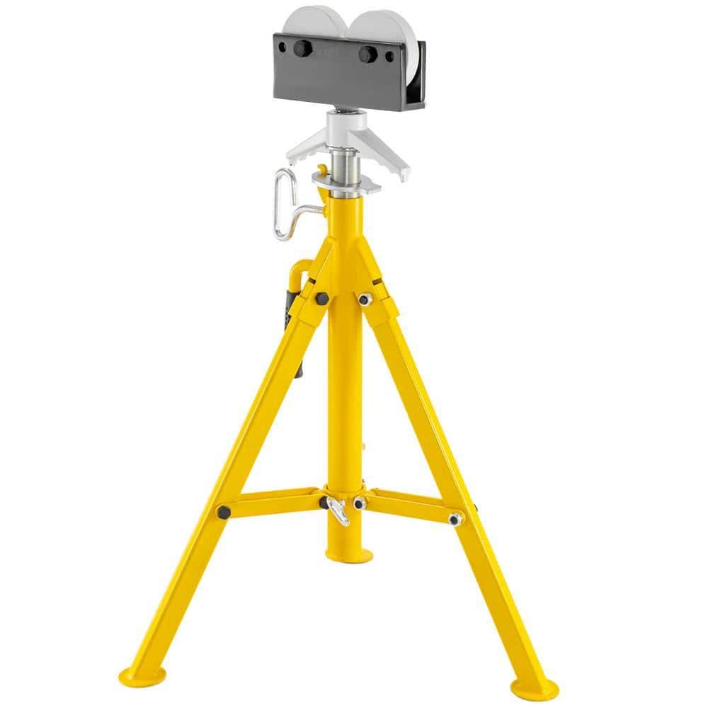 VEVOR Roller Pipe Stand 32 in. to 55 in. Adjustable Height 2500 lbs. Capacity Folding Stands for 0.5 in. to 12 in. Pipe (022uL622XQOcrg1)