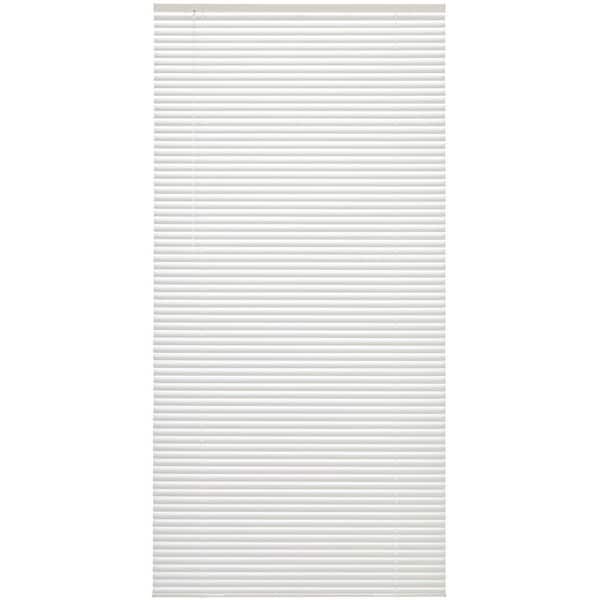 Unbranded White Cordless Light Filtering Vinyl Mini Blinds with 1 in. Slats - 27 in. W x 64 in. L