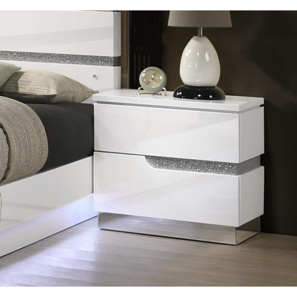 New Classic Furniture Paradox White 2-Drawer Nightstand price history on PriceWatchPro