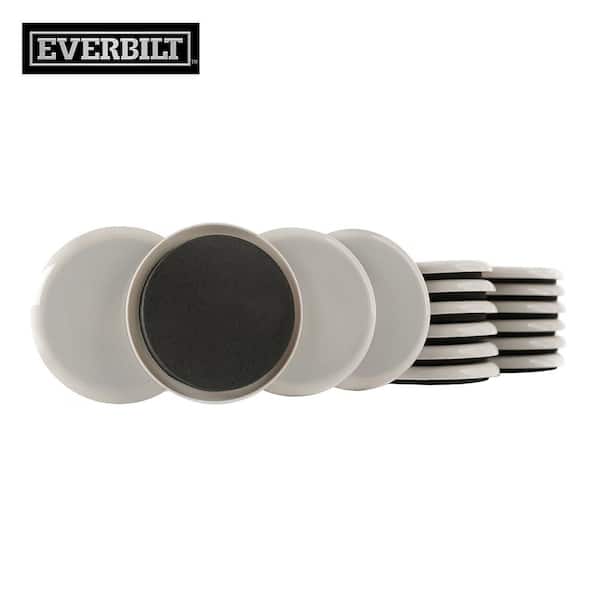 Everbilt 3-1/2 in. Beige Round Plastic Furniture Heavy-Duty Furniture Sliders for Carpeted Floor Protection (16-Pack)