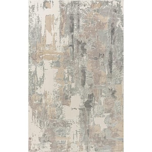 Chesta Beige 8 ft. x 10 ft. Abstract Modern/Contemporary Luxelon Blend Area Rug