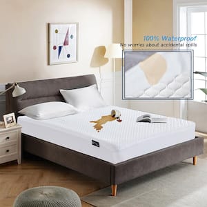Polyester Waterproof King Mattress Cover Stretches up to 18 in. Deep