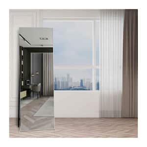 TA 65 in. x 22 in. Modern Rectangle Metal Framed Silver Full-Length Standing Mirror