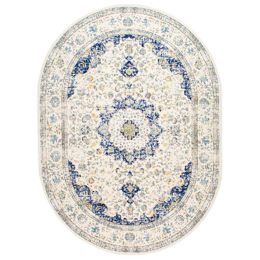 Verona Vintage Persian Blue 7 ft. x 9 ft. Oval Rug -  nuLOOM, RZBD07A-6709O