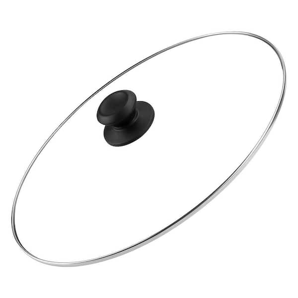 12 in. Oval Slow Cooker Lid 8 qt. Tempered Glass High Temperature Resistant Transparent Cover Programmable Cookers