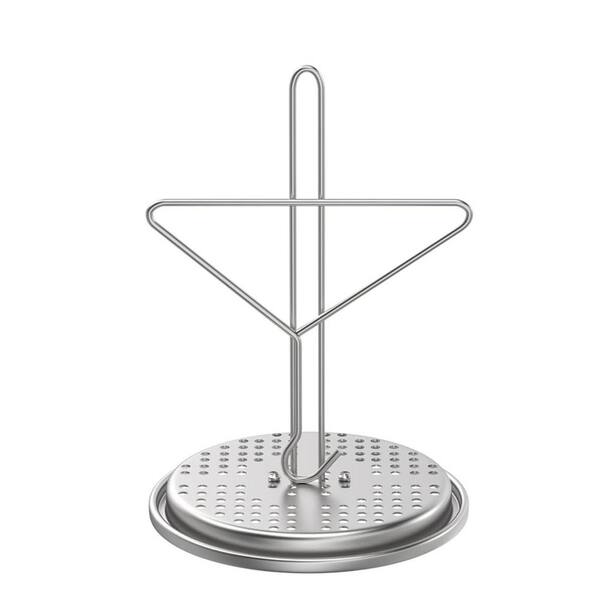 1-Piece Chrome Finish Turkey Frying Pans Rack Aluminum Base with Handle Lifter Hook Vertical Poultry Roaster Set