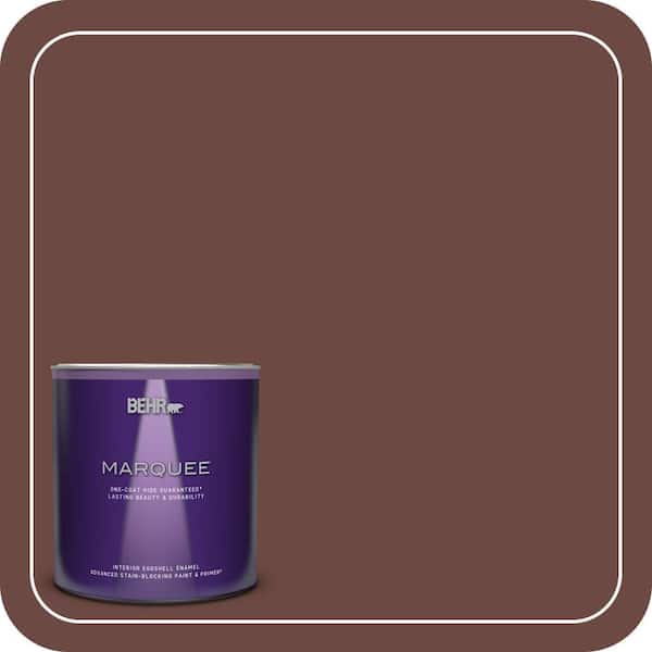 BEHR MARQUEE 1 qt. #190F-7 Mayan Red Eggshell Enamel Interior Paint & Primer