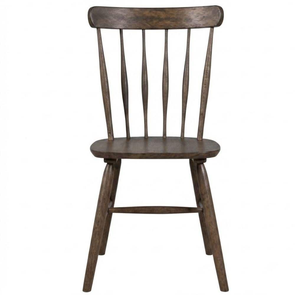 Bitchinah Natural Walnut Solid Wood Side Chair Set of 2 with Windsor Spindle-Back and Contoured Seat price history on PriceWatchPro