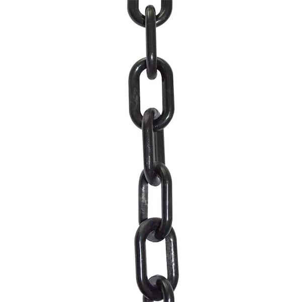 2 in. (#8, 51 mm) x 25 ft. Black Plastic Chain