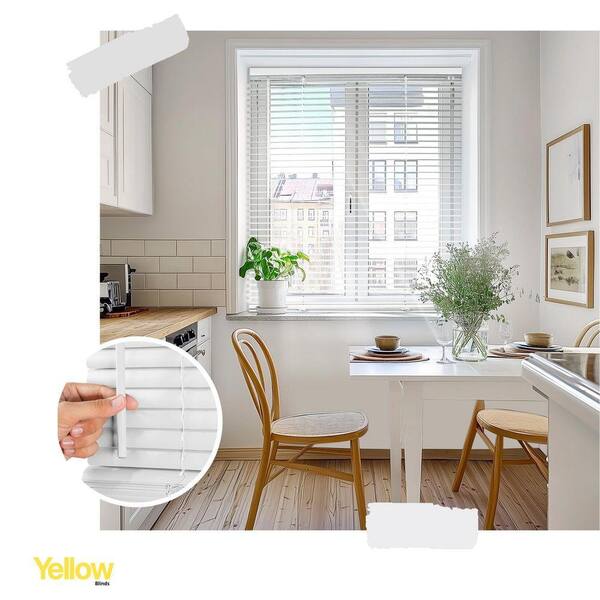 Have a question about YELLOW BLINDS Misty White 54 in. W x 48 in