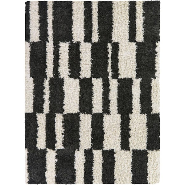 Grissom Charcoal 7 ft. 10 in. x 10 ft. Checkered Area Rug