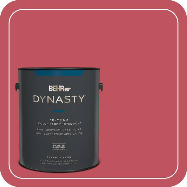 BEHR DYNASTY 1 gal. #P140-6 Hibiscus Flower Satin Enamel Exterior Stain-Blocking Paint & Primer