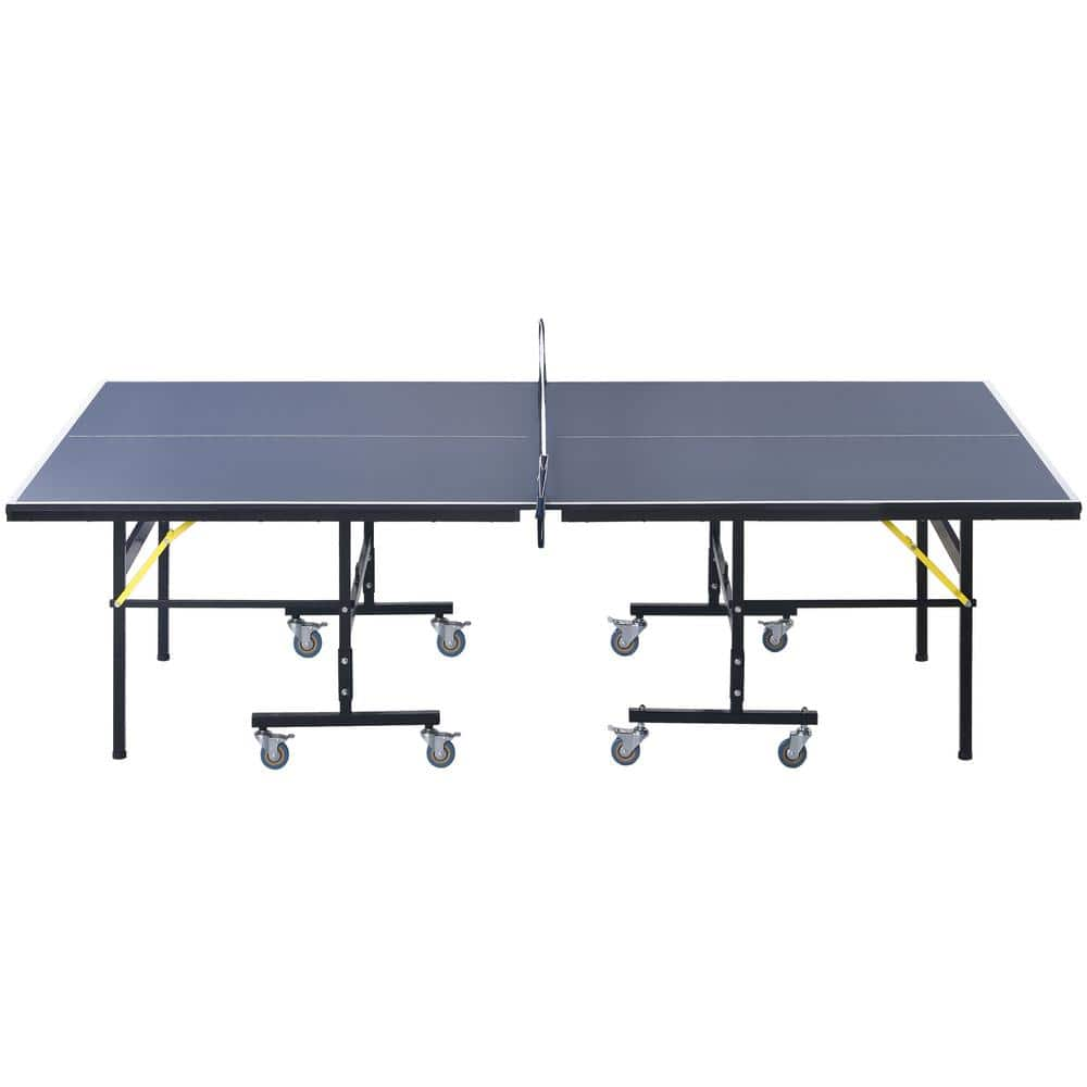 Costway Foldable Indoor / Outdoor Tournament-Grade Table Tennis Table with  Wheels