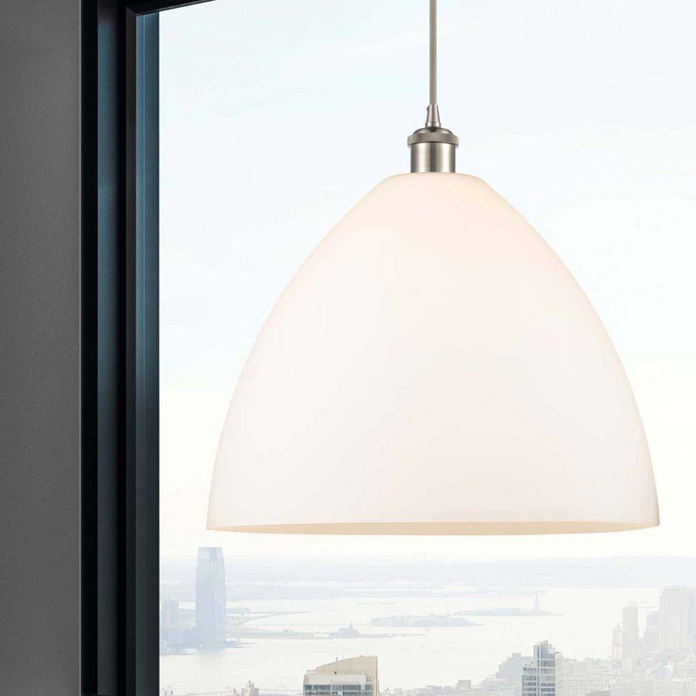 Ballston 18.75" Mini Pendant Light in Satin Nickel with LED Option