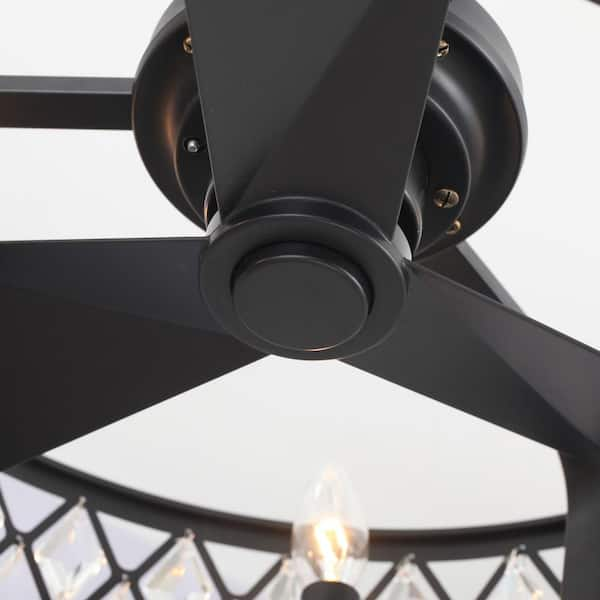 Parrot uncle Delvalle 20 in. Indoor Black Crystal Ceiling Fan with cheapest Remote